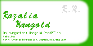 rozalia mangold business card